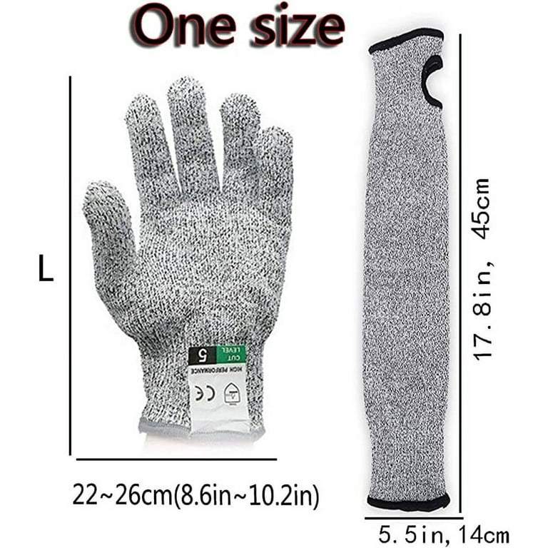 2 Pairs Evridwear Cut Resistant Gloves With Silicone Grip Dots, Food Grade  Level 5 Safety Protection Kitchen Working Kevlar Gloves For Cutting