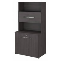 Office 500 Tall Storage Cabinet with Doors in Storm Gray - Engineered Wood