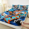 thumbnail image 3 of Homewish Abstract Gamepads Boy 4-Piece Full Size Sheets,Video Game Bed Sheets,Polka Dots Lightweight Sheet Sets,Breathable Home Decor, 3 of 7