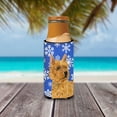thumbnail image 3 of Norwich Terrier Winter Snowflakes Holiday Ultra Hugger for slim cans, 3 of 6