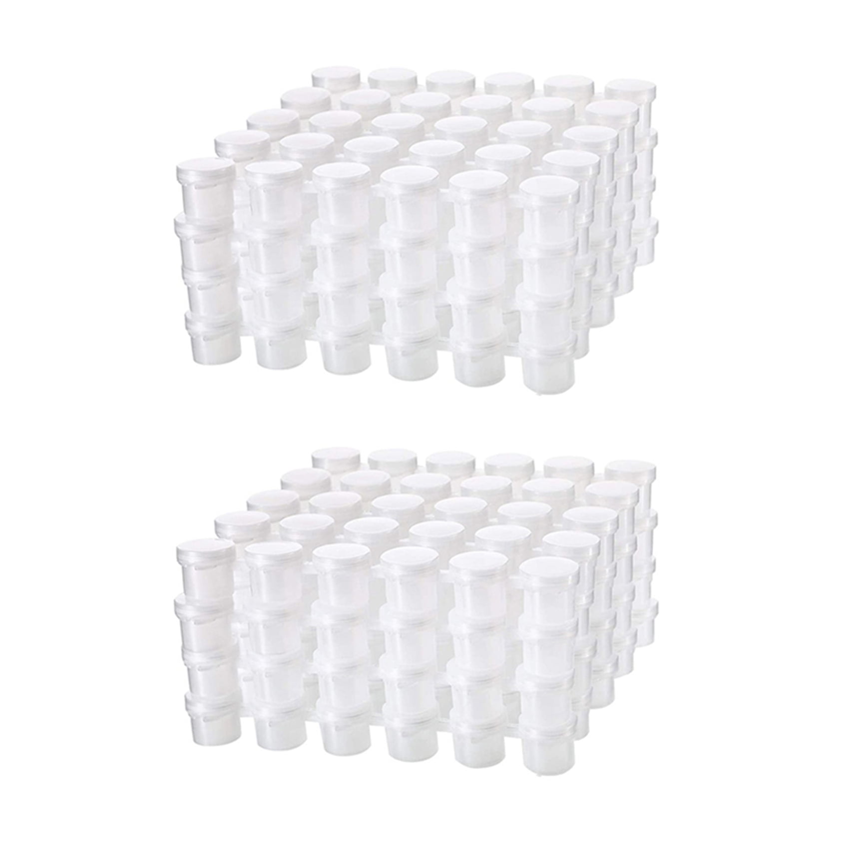 48 Strips 5Ml Empty Paint Strips Paint Cup Pots Clear Storage