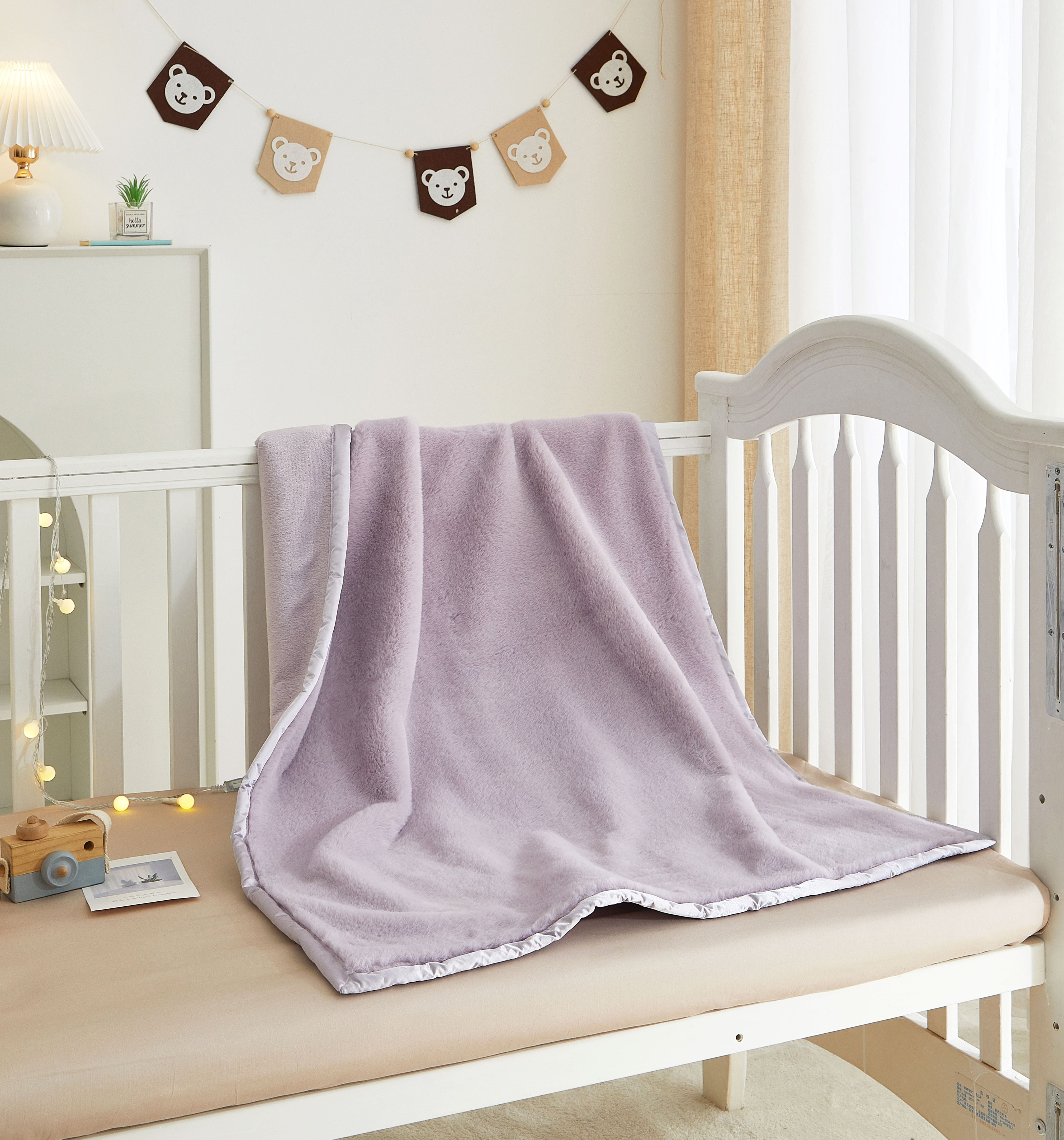 Parent's Choice Satin Trim Blanket - Iris 30 x 40 Inches