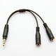 thumbnail image 4 of Cable Divisor Adaptador de cable divisor Y de audio estéreo de 35 mm macho a 2 hembra para Audífonos Mic, 4 of 9