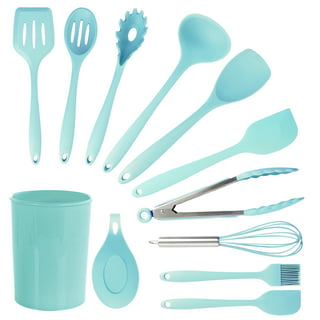 Mainstays 28-Piece Plastic Kitchen Tools and Gadgets Set, Teal