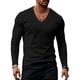thumbnail image 1 of Ceisia Men's Slim-Fit Long-Sleeve V-Neck T-Shirt Multi-Solid for Summer Casual Gift, 1 of 7