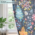 thumbnail image 4 of Yayeee Window Curtains Light Filtering 63"x52" Grommet Panel Pair Home Living Room Decor, Pink Christmas Splendor, 4 of 7
