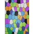 thumbnail image 1 of Ahgly Company Indoor Rectangle Patterned Purple Abstract Area Rugs, 6' x 9', 1 of 6