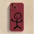 thumbnail image 1 of Funda de teléfono de dibujos animados Matchman para IPhone 11, 12, 13, 14 Pro Max, Mini, XR, XS, X, 7, 8 Plus, SE2020, funda de silicona TPU suave mate a prueba de golpes Fivean unisex, 1 of 2