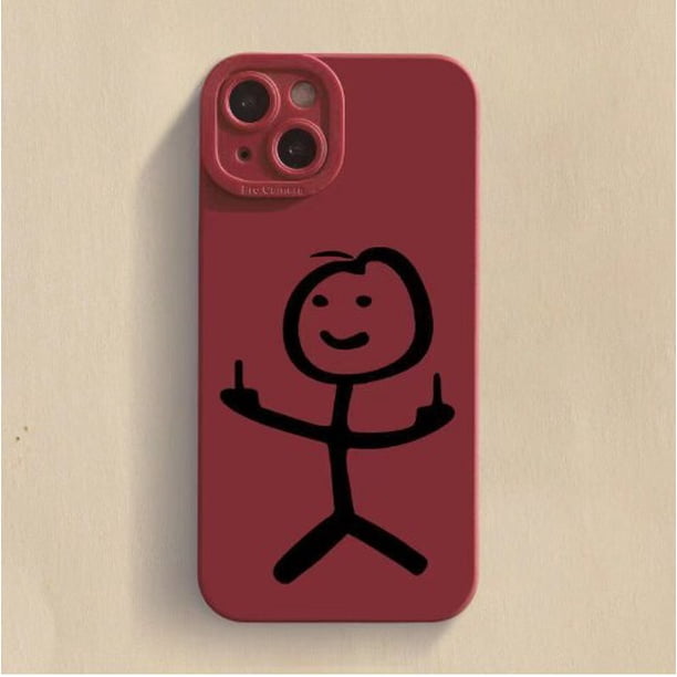 Funda de teléfono de dibujos animados Matchman para IPhone 11, 12, 13, 14 Pro Max, Mini, XR, XS, X, 7, 8 Plus, SE2020, funda de silicona TPU suave mate a prueba de golpes Fivean unisex