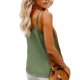 thumbnail image 5 of Fiudx Ofertas de La Semana Tops para Mujer Botones Sólidos Cuello En V Chaleco Sexy Sling Camisola Camiseta Sin Mangas, 5 of 7