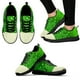 thumbnail image 1 of Nuevas zapatillas de deporte de moda con estampado de tréboles del Día de San Patricio, zapatos con cordones con estampado de vegetación verde, zapatos casuales planos, 1 of 6