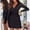 *Black, variant on ClodeEU Women's Sequin V Neck Long Sleeve Dress ,Glitter Jumper Dresses Wrap Ruched Bodycon Mini Dress Hot Pink,Womens Plus M