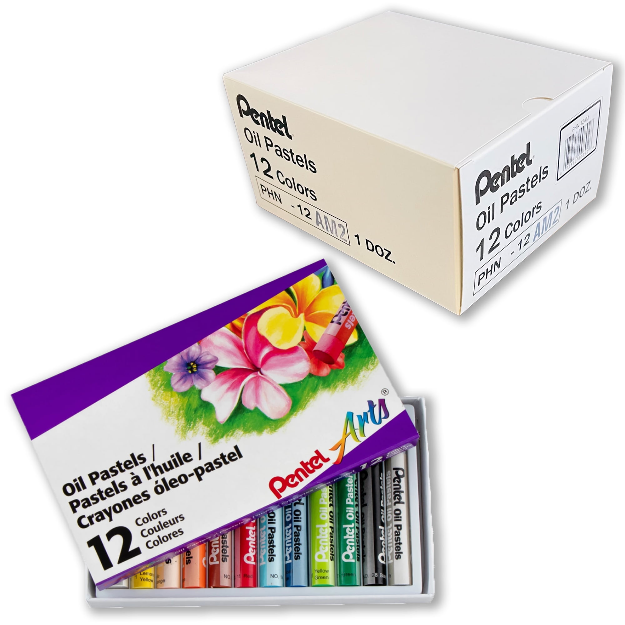 Alex 12 Pack Oil Pastels, Crayons, Assorted Colors, Back to School