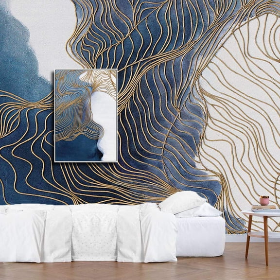 wall26 Framed Canvas Wall Art for Living Room, Bedroom Creative Idea Abstract Lines Theme Canvas Prints for Home Decoration Ready to Hang - 24x36 inches