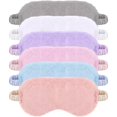 thumbnail image 1 of Antifaz para dormir Fuzzy – Lindo antifaz de felpa para ojos de conejito para fiesta de pijamas, paquete a granel de 12, poliéster, 8.1 x 3.7 pulgadas, correa elástica, 6 colores, bloqueo de luz para, 1 of 5