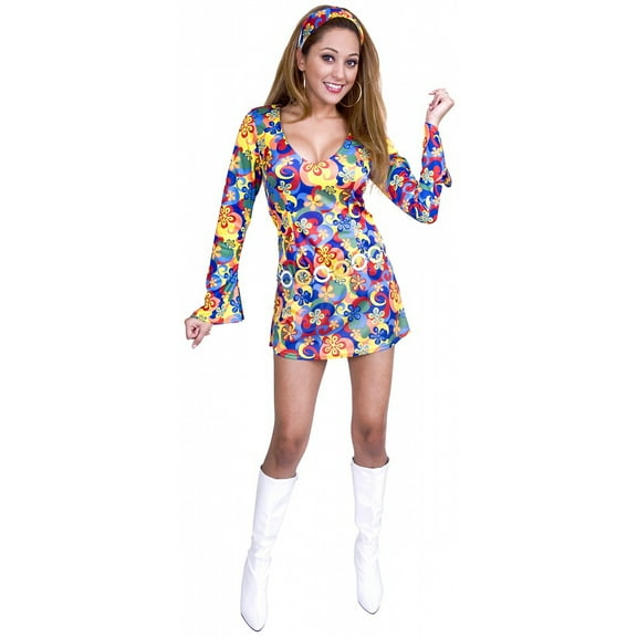 60s Flower Power Adult Costume - Large