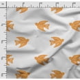 thumbnail image 2 of Soimoi Bird Print, Poly Taffeta Fabric Decor Sewing Fabric By The Yard- 56 Inch WideDecorative Fabric For Outdoor Upholstery, Umbrellas And Home Accents-Orange, 2 of 5
