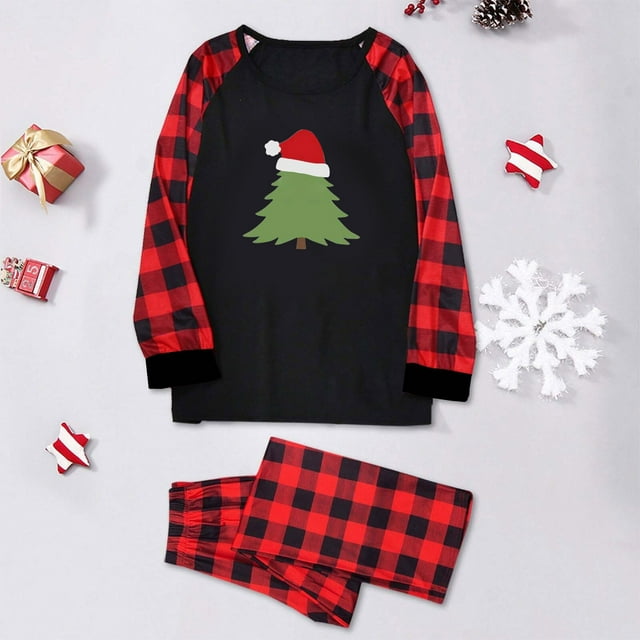 Pyjamas de Noël Assortis pour la Famille, Chemise Imprimée de Noël pour Hommes + Pantalons, Ensemble de Pyjamas Assortis pour la Famille, Pyjamas Mignons en Liquidation