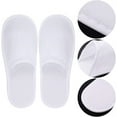 thumbnail image 3 of Tutuviw 10 Pairs Comfort Disposable Slippers, Bulk Spa Slippers for Women & Men, Guests, Closed Toe Cotton Soft Hotel Slippers for Home Indoor Hotel Travel Wedding Party (11"x4", White), 3 of 8