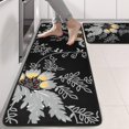 thumbnail image 2 of Kitchen Rugs Sets Of 2,Pioneer Flower Floral Print Pattern Anti Fatigue Kitchen Mat Rugs Non Slip Washable,Decorative Kitchen Floor Mats for Kitchen,Sink,Laundry,17"x47"+17"x47", 2 of 5