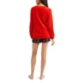 thumbnail image 2 of Ensemble de Pyjama pour Femmes Haut à Manches Longues et Short en Peluche, 2 of 3