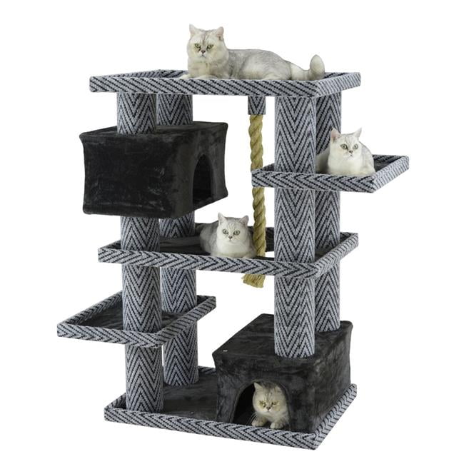 Go Pet Club LP855 50.5 in. Sequoia Cat Tree House with Jungle Rope