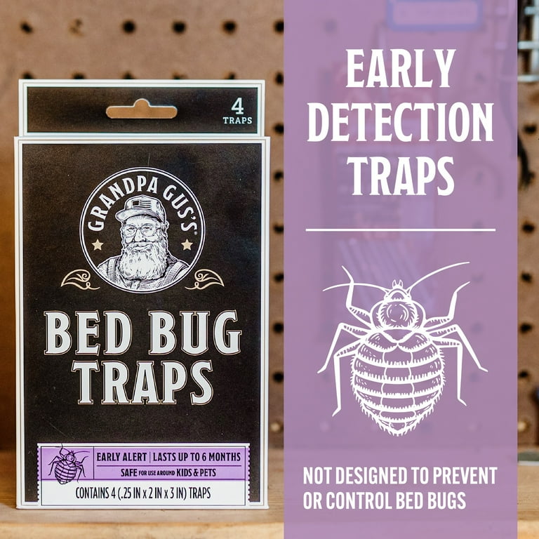 BUGMD Bed Bug Trap (1 Pack, 12 Traps) - Bed Bug Interceptors, Bed