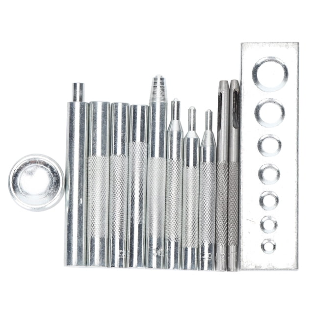 Juego de Base de perforación con botón a presión, herramienta de ajuste de cuero DIY de acero inoxidable para botón de instalación de orificio