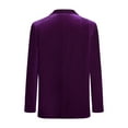 thumbnail image 2 of Linjinx Boys Velvet Blazer Suit Jacket One Button Lapel Sport Coat Wedding Formal Tuxedo Outerwear Dark Purple 8, 2 of 5