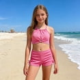 thumbnail image 4 of Tiijoy Girls' Bikini Sets 2 Piece Halter Top Shorts Swimsuit Bathing Suit, Sizes 12-16, 4 of 8