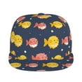 thumbnail image 2 of Haiem Cute Puffer Fish Classic Snapback Cap Flat Bill Hat Baseball Cap Adjustable Size Cotton Dad Hat, 2 of 9