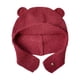 thumbnail image 1 of Lindo gorro de punto con orejas de oso, regalo de cumpleaños, gorro cálido resistente al viento, gorro de punto para senderismo Rojo, 1 of 10