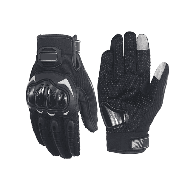 Guantes Con Protección Motociclista Anti Derrape Táctil Negro L