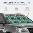 thumbnail image 4 of Xecao Tropical Leaves for Foldable Car Sun Shades (2-Pack) offer sun protection with an easy-fold design for convenient windshield shading., 4 of 7