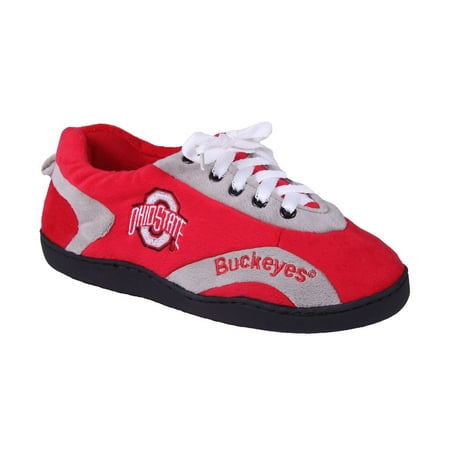 Happy Feet Mens and Womens Ohio State Buckeyes NCAA All Around Slippers