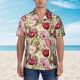 thumbnail image 2 of Fotbe Tulips Flowers Camisa Hawaiana para Hombre Unisex – Camisa Casual de Verano con Botones de Manga Corta de Algodón y Lino,Medium, 2 of 7