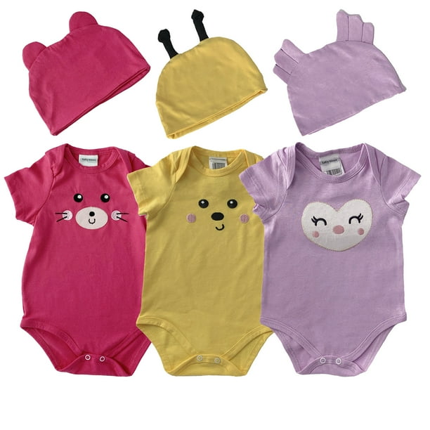 Kit PaÃ±aleros de algodÃ³n con gorro Kiss Osita, Abeja, Buha