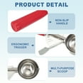 thumbnail image 3 of Uxcell 2 Pcs Cookie Scoops, Ice Cream Scoop with Trigger for Baking Cookie Dough Rice Pudding Kitchen Gadget, Red, White, 3 of 6