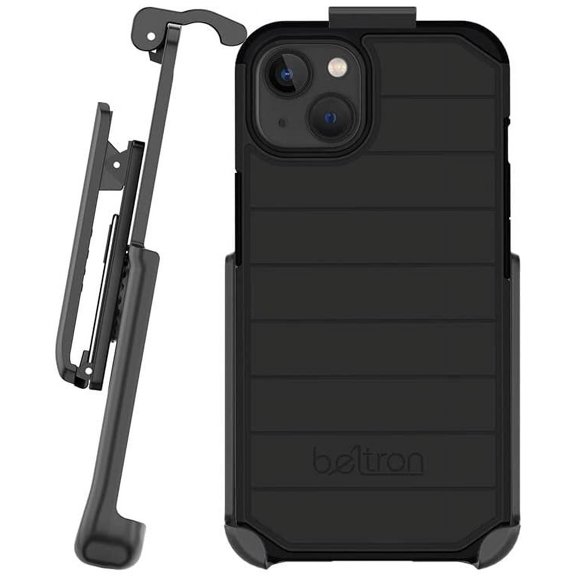 BELTRON Case with Belt Clip for iPhone 13 2021, Slim Protective Hybrid Case with Rotating Belt Clip Holster for iPhone 13 6.1 Black
