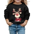 thumbnail image 1 of FYEGRE Chandail de Noël pour Fille pour Service à l'Église, Chandail Festif à Manches Longues à Col Rond pour Filles, Haut Chandail Douillet pour le Confort des Fêtes et le Port Quotidien, Noir, 4-5 Ans, 1 of 4
