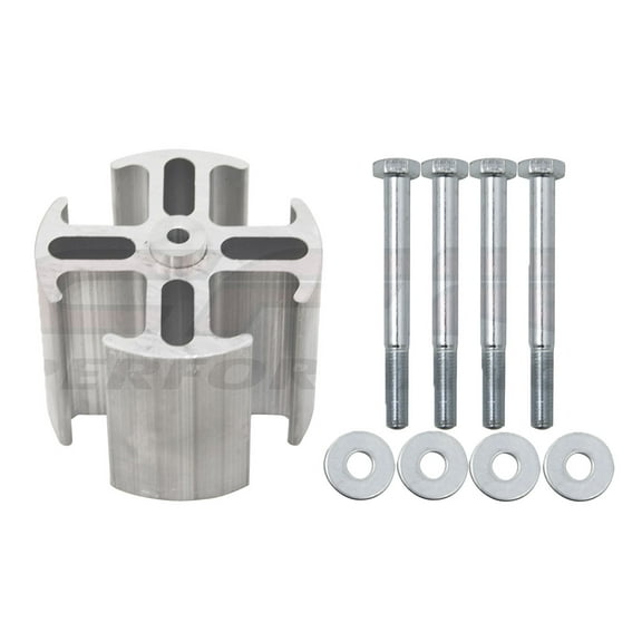 Aluminum Fan Spacer 2 1/2" Thick 5/8" Pilot With Bolts Washers Machined