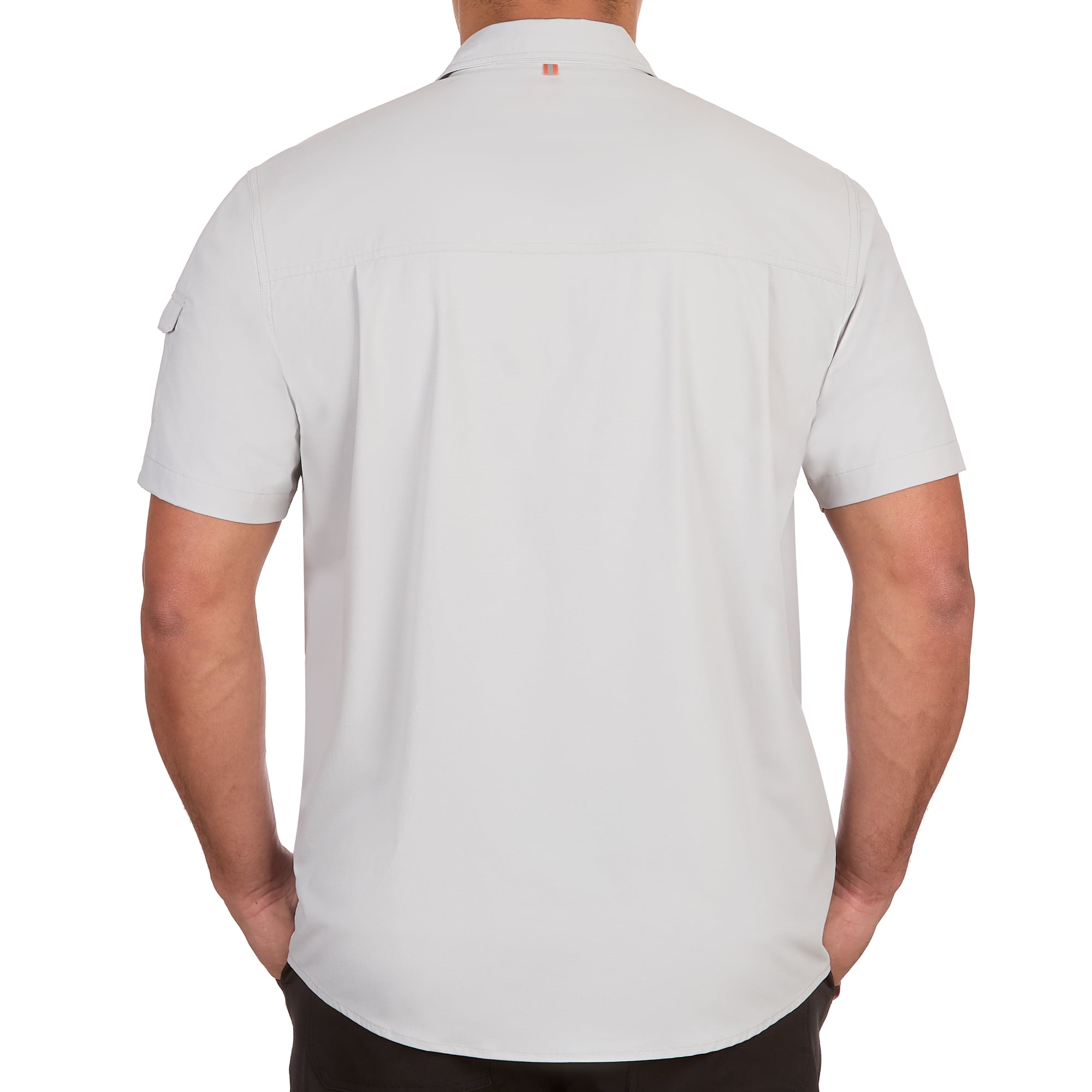 The American Outdoorsman Blackfoot River Fishing Shirt, Short Sleeve - Quick Dry, UPF 30 UV Protection, Modern Fit, Breathable Eyelets and Waterproof Chest Zip Multiple Pocket (High Rise, XL)