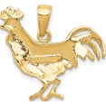 thumbnail image 5 of 14K Yellow Gold Rooster Pendant (21 X 23) Made In Peru k3324, 5 of 6