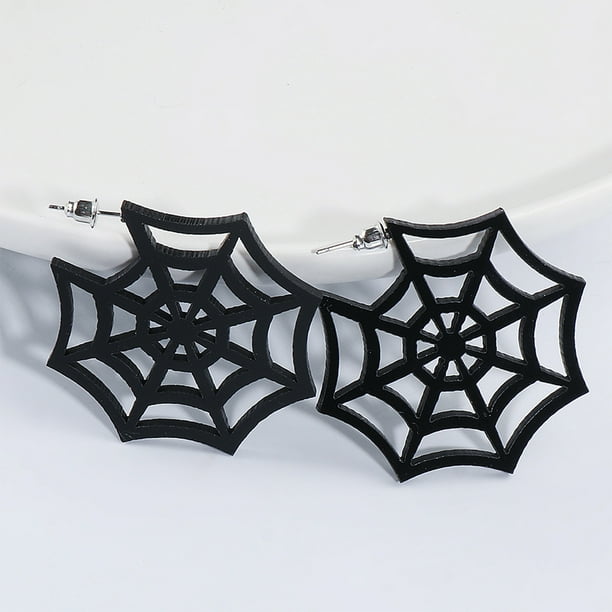 Pendientes de Halloween con diseño de telaraña de European Creatives