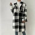 thumbnail image 6 of 2024 Autumn and Winter Fashion Plaid Jackets for Womens Plus Size Straight Cardigan Button Pocket Coat, 6 of 6
