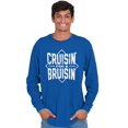 thumbnail image 4 of Cruisin For a Bruisin Fight Rebel Punk Men's Big & Tall Long Sleeve Graphic Tee Brisco Brands 2X, 4 of 5