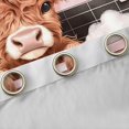 thumbnail image 4 of Feelyou Cute Bowknot Cow Black Out Curtains for Teens, Kawaii Highland Cattle Curtains Pack of 2 (42x63 Each), Cartoon Animal Bedroom Curtains, Window Curtains Bedroom Decor, 4 of 6