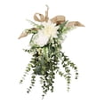 thumbnail image 1 of Guirnalda floral artificial en forma de lágrima para decoración del hogar, colgante. Blanco, 1 of 9