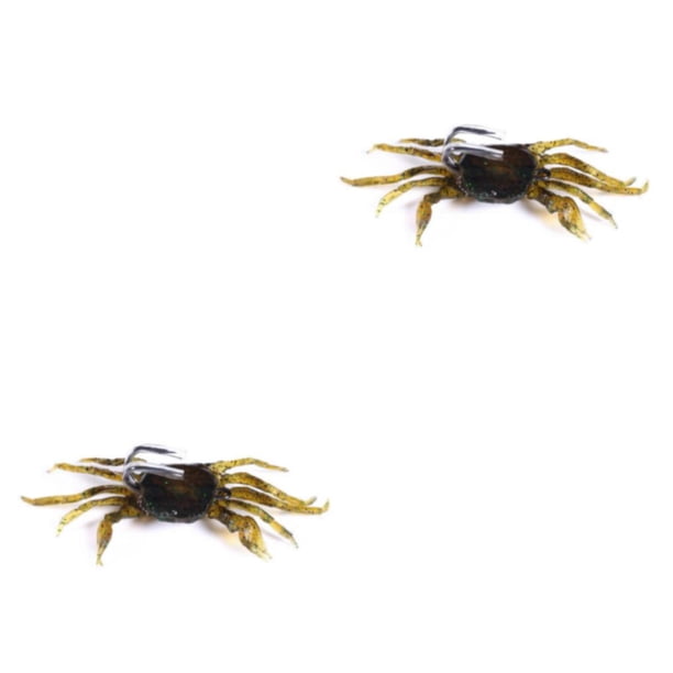 Billuyoard Simulación de cangrejos, cebo de silicona, herramienta de anzuelo, señuelos de pesca artificiales, señuelos, transporte al aire Type3 NO3