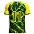 thumbnail image 7 of COSFO Football Men's Oversized T-Shirts Mesh Brazil Short Sleeve Graphic Tees Pullover Breathable Loose Fit Patriotic Crew Neck Tops, 7 of 7